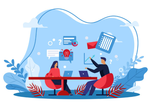 Download Illustration Works Brainstorm Discussion - Premium Bundle