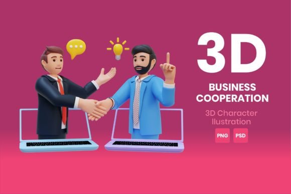 Download Business Cooperation 3d Character - Business Collection