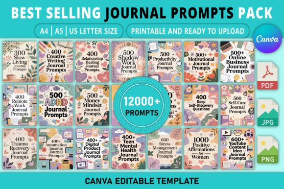 Download Best Selling Journal Prompts Pack - Selling Collection