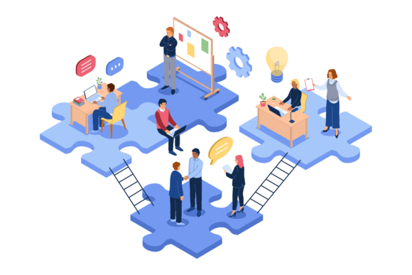 Download Isometric Teamwork. Business People Grou - Business Collection